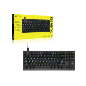 KEYBOARD CORSAIR K60 MECHANICAL PRO RGB TKL BLACK WITH TENKEYLESS OPTCAL OPX SWITCH AR